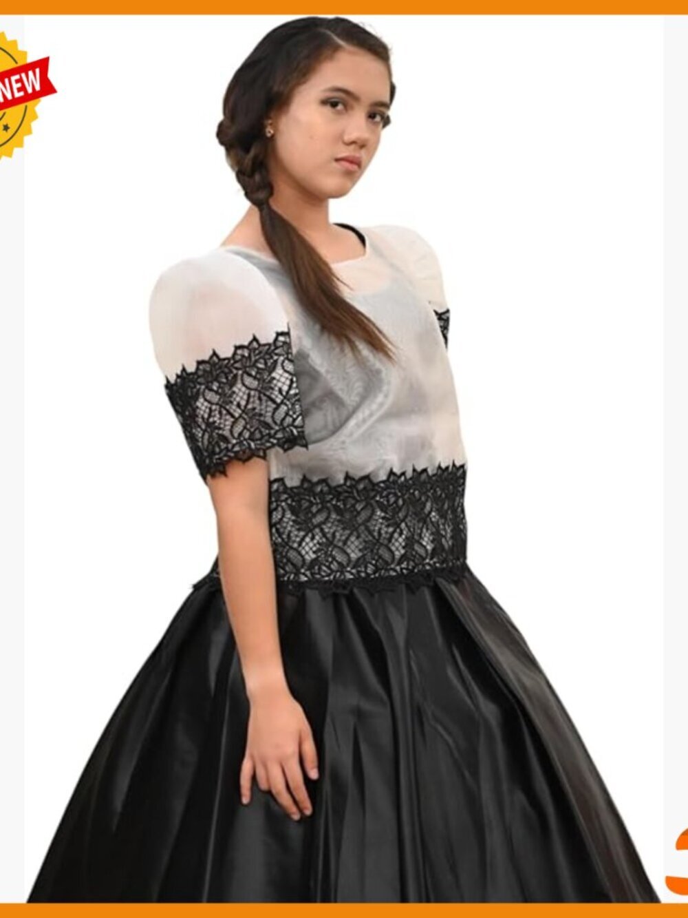 Traditional Filipiniana Kimona Blouse Butterfly Sleeves Formal Wear